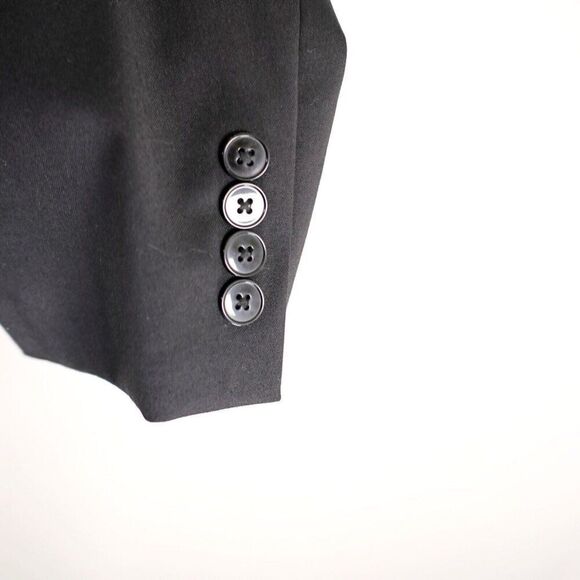 Calvin Klein Black Wool‎ 2 Button Blazer 42S - Picture 3 of 13